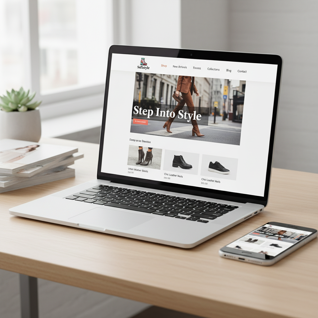 Sofistyle Funky Boot Logo - Modern & Playful Design for Your Brand!