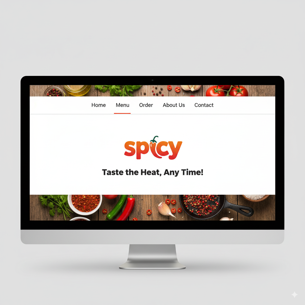 Spicy" Logo Design - Modern & Playful Wordmark