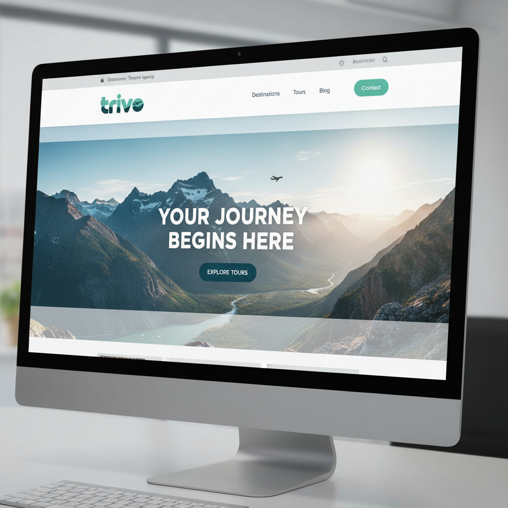 Trive - Modern Travel & Adventure Logo Design