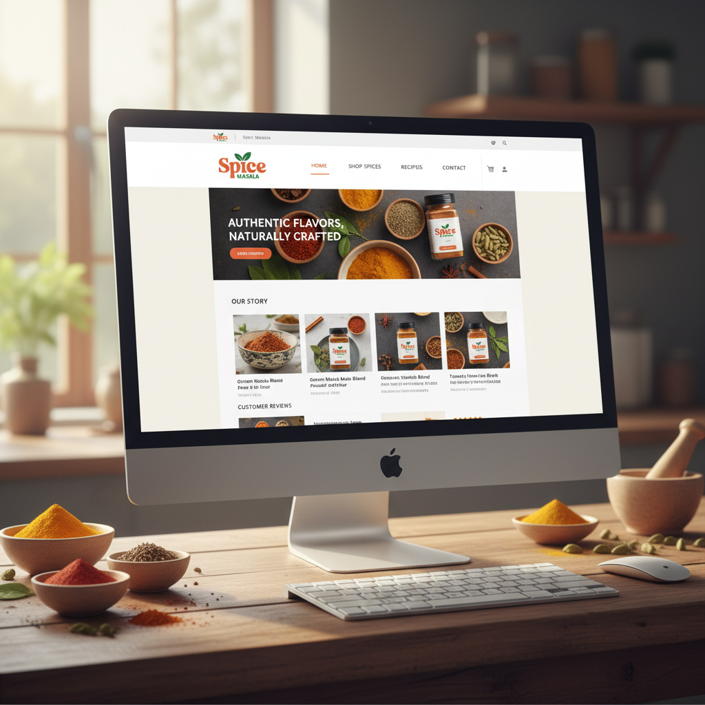 Spice Masala Logo - Authentic Herb & Culinary Brand Identity