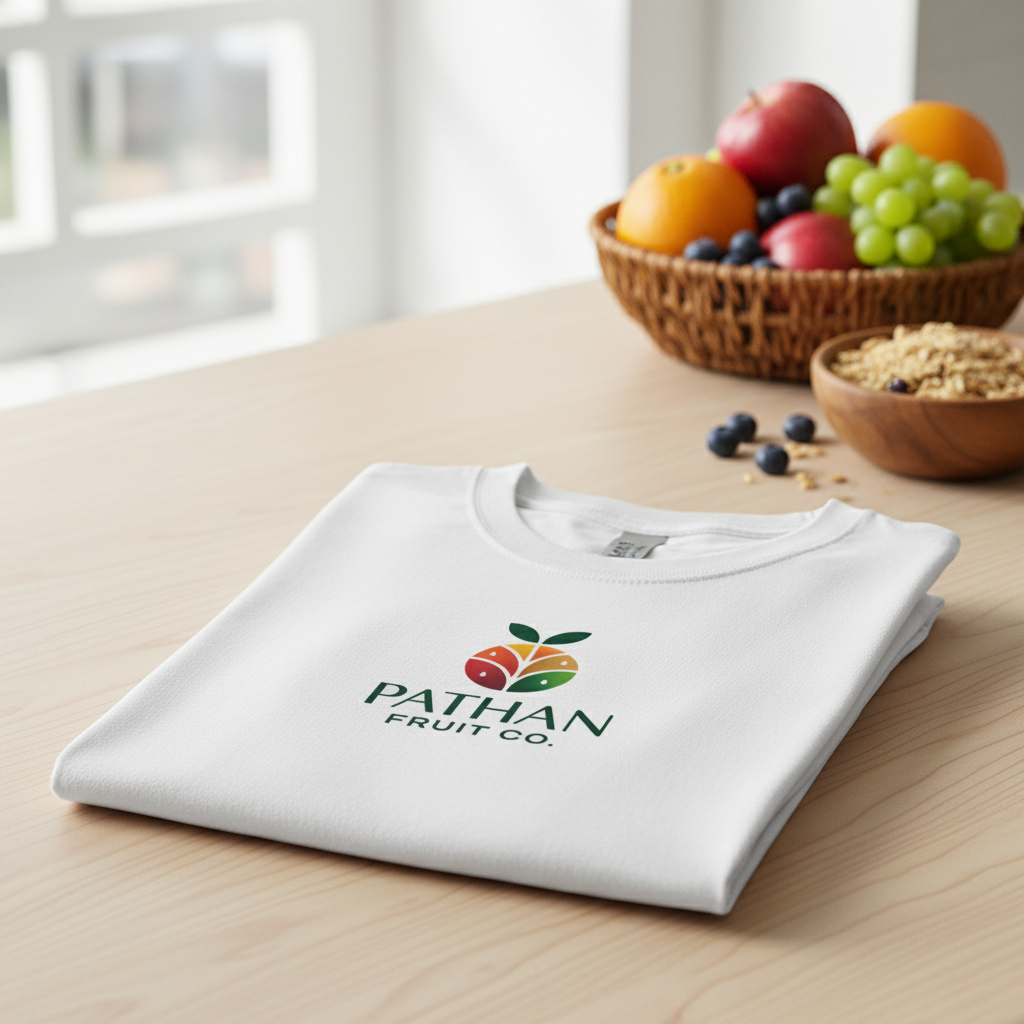 Modern Fruit Co. Logo Design - Pathan Fruit Co. - Fresh & Vibrant Branding