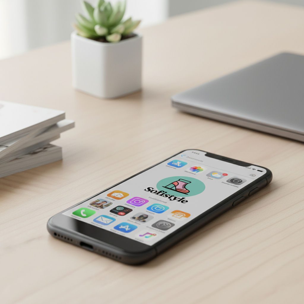 Sofistyle Funky Boot Logo - Modern & Playful Design for Your Brand!