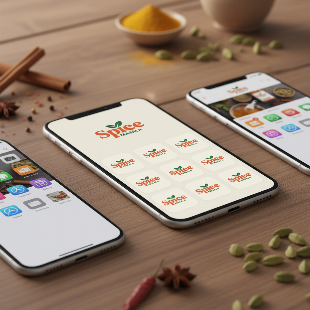 Spice Masala Logo - Authentic Herb & Culinary Brand Identity