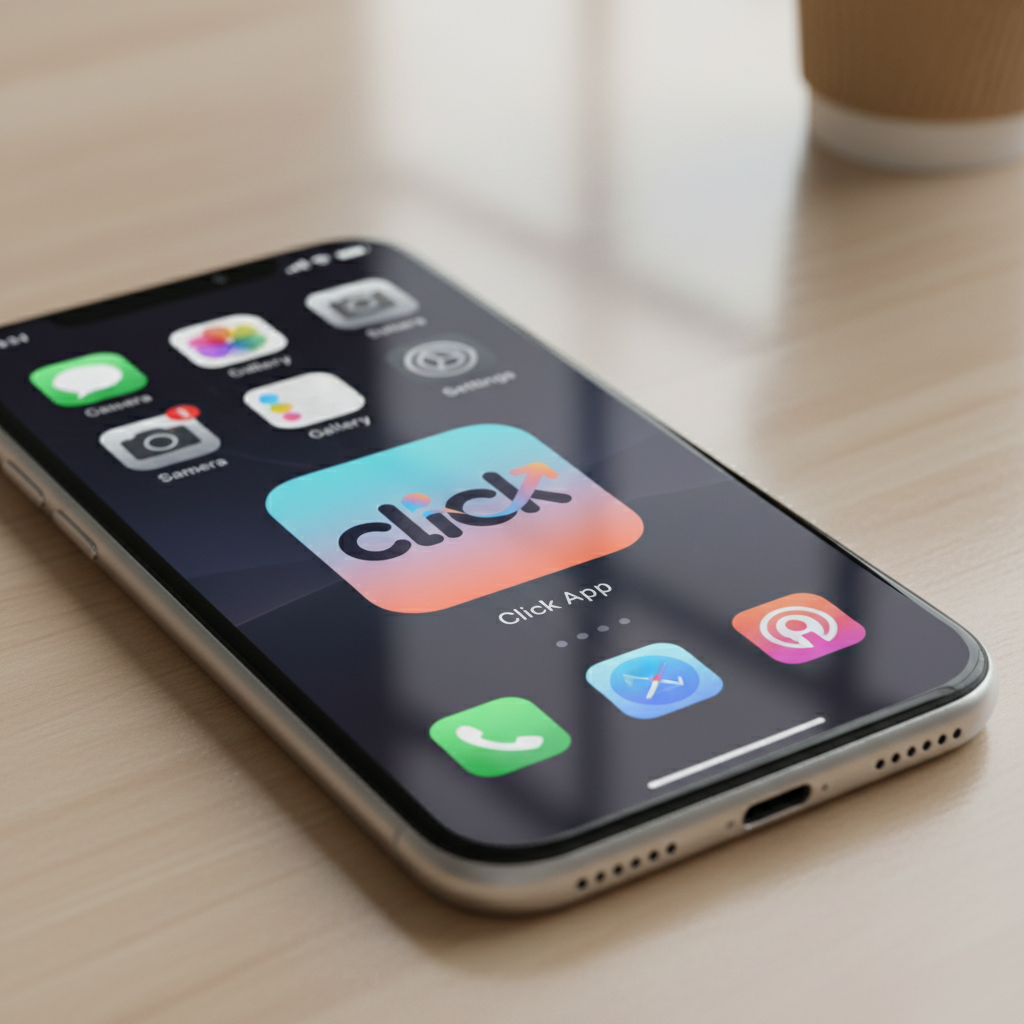 "Click" - Modern Gradient Arrow Logo for Dynamic Brands