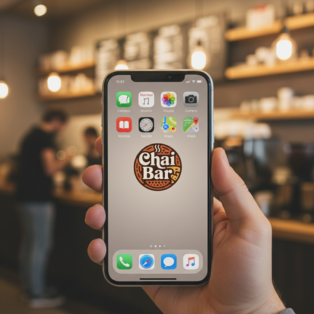 Chai Bar Logo - Cozy Cafe & Beverage Branding