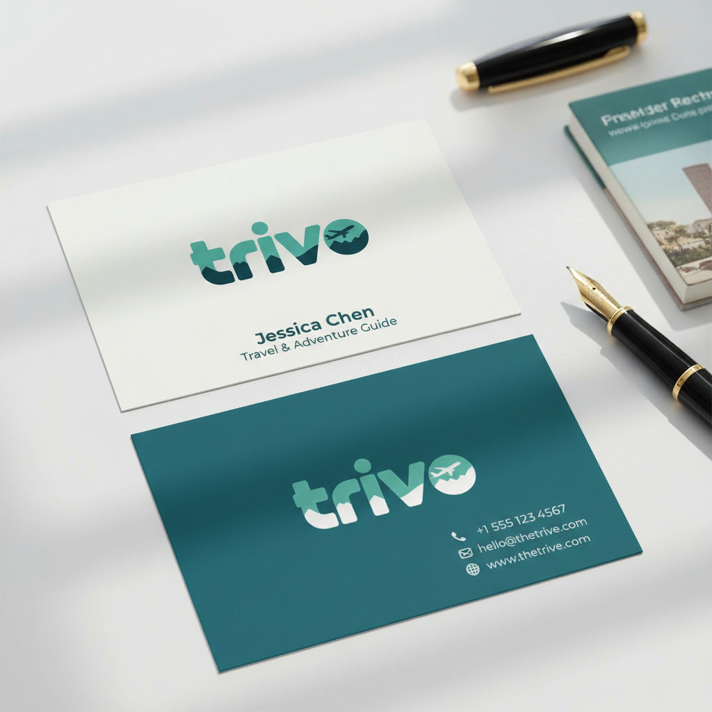 Trive - Modern Travel & Adventure Logo Design