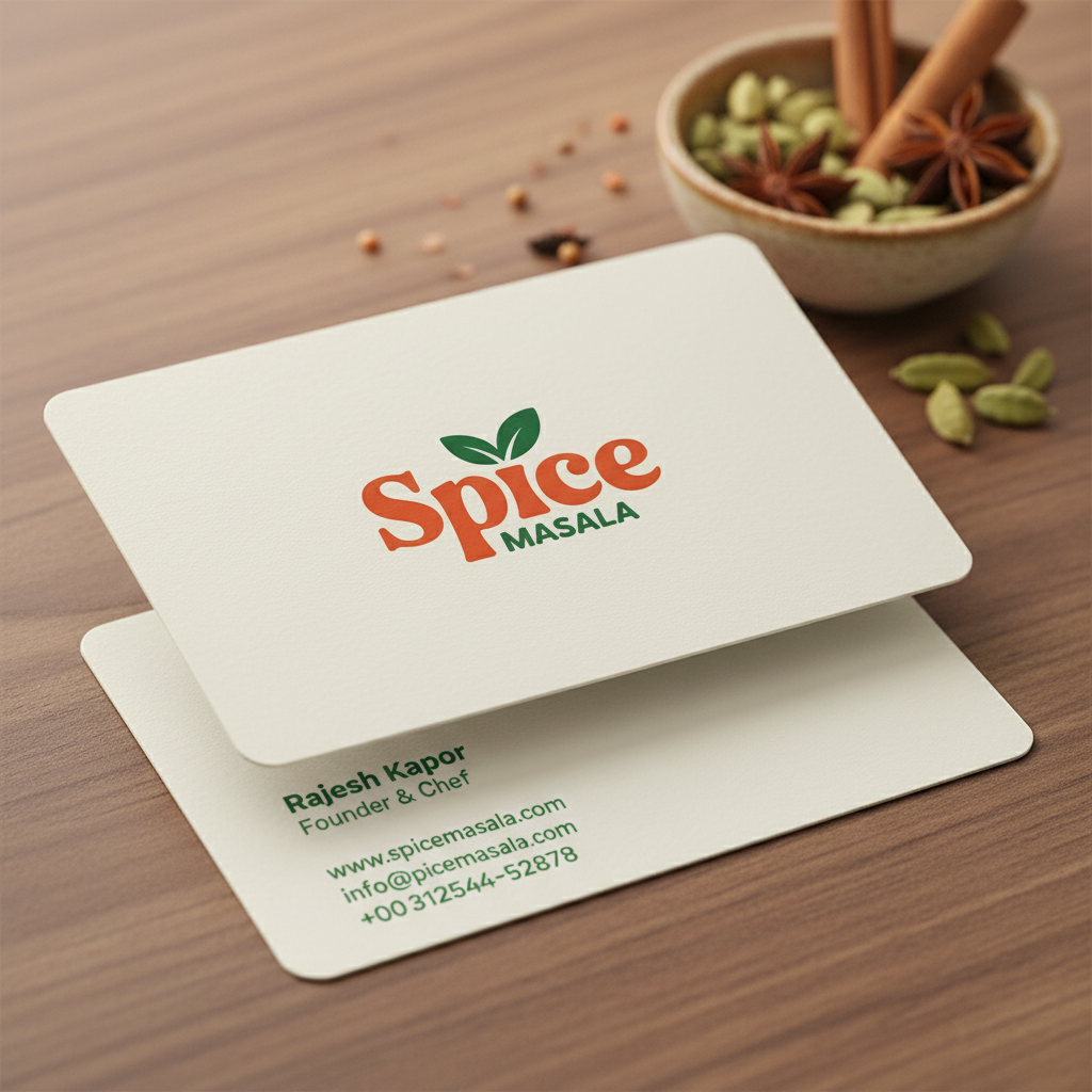 Spice Masala Logo - Authentic Herb & Culinary Brand Identity