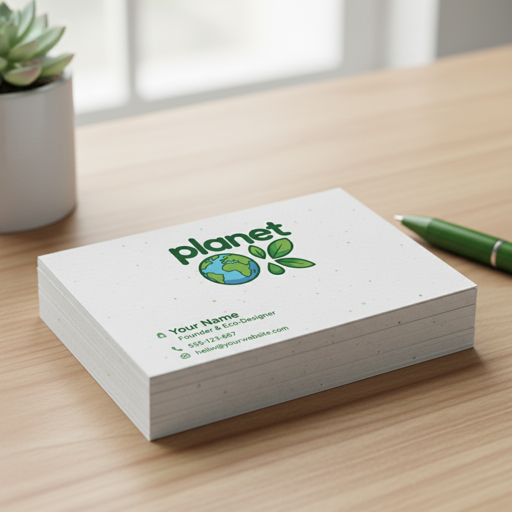 Planet OK" Eco-Friendly Logo Design - Sustainable Brand Identity