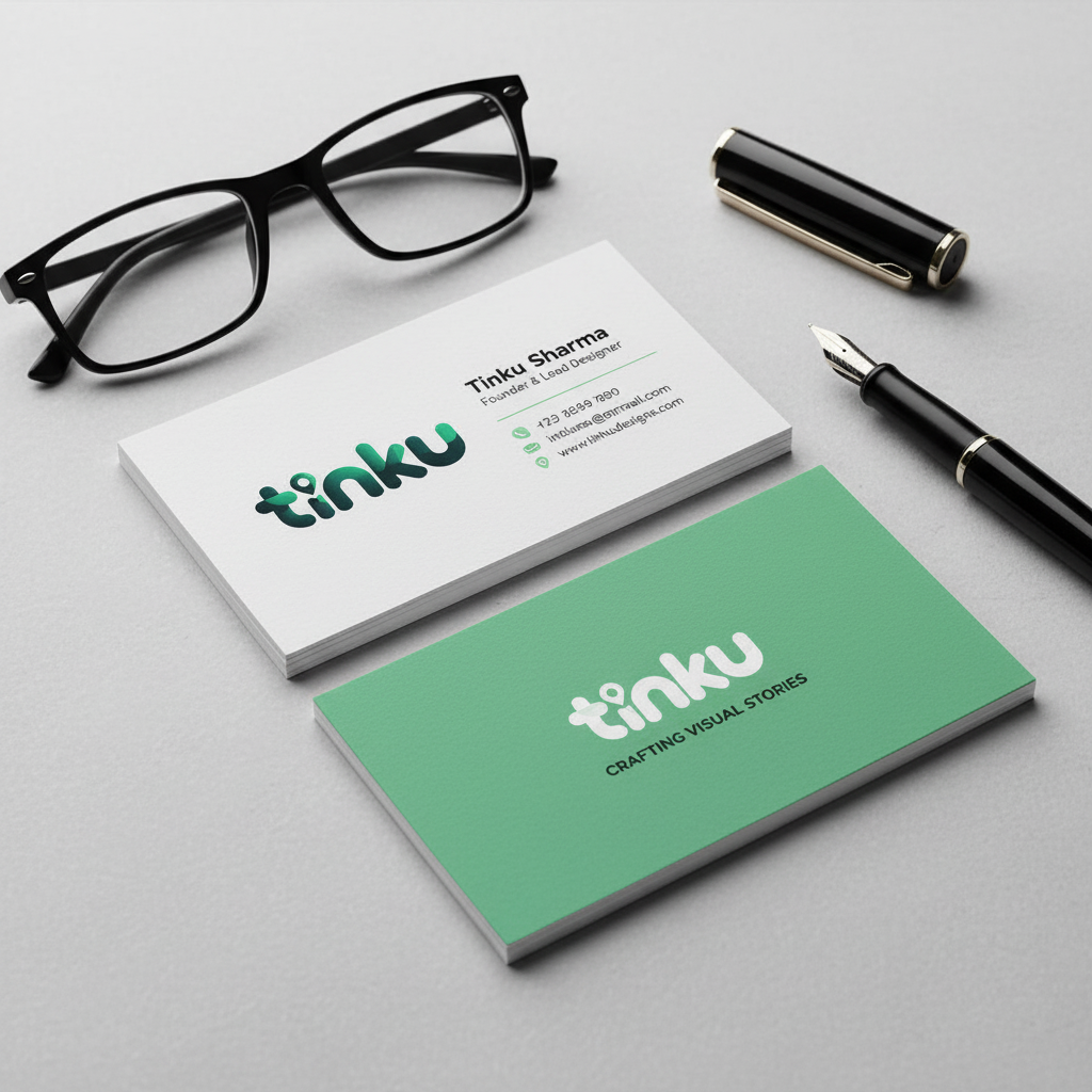Modern Green "Tinku" Logo - Location Pin Design