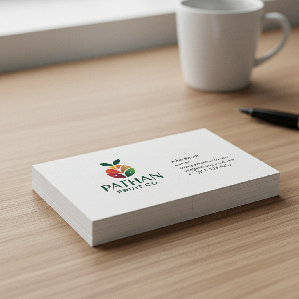 Modern Fruit Co. Logo Design - Pathan Fruit Co. - Fresh & Vibrant Branding