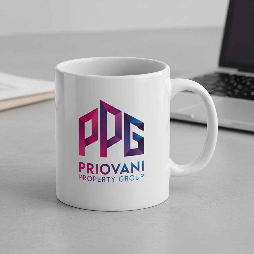 Dynamic Geometric House Logo - Modern Real Estate & Property Group Design