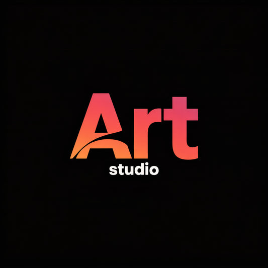 Custom "Art Studio" Modern Gradient Logo Design - Perfect for Creative Businesses