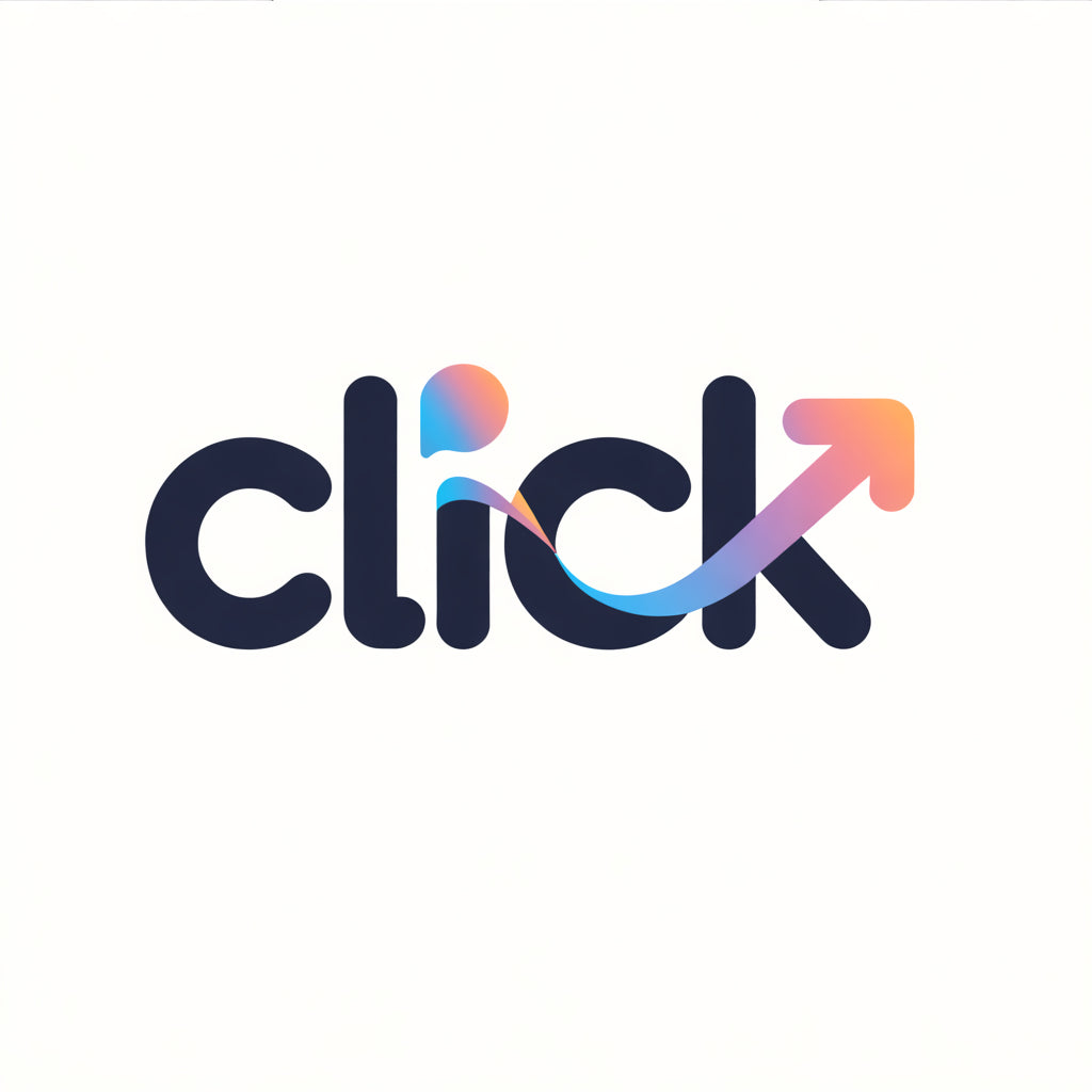 "Click" - Modern Gradient Arrow Logo for Dynamic Brands