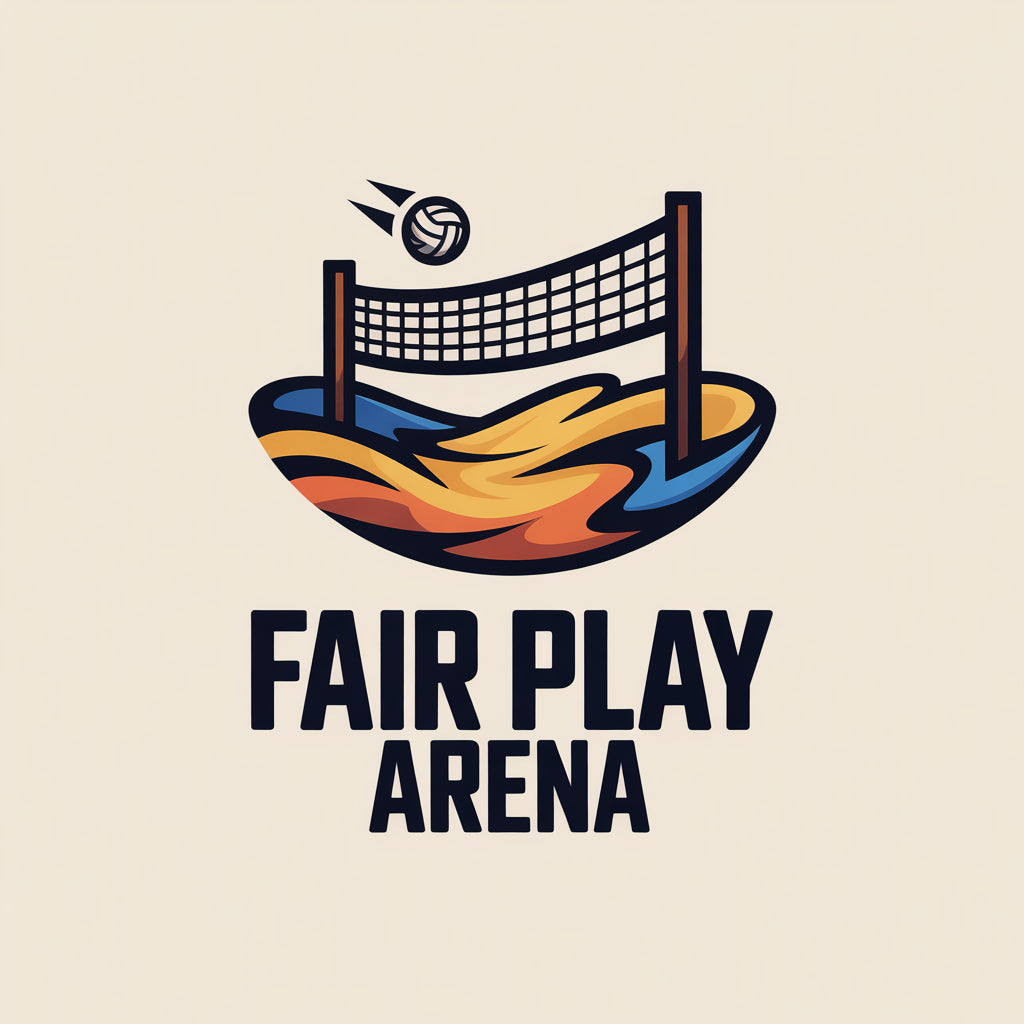 Dynamic Beach Volleyball Logo - Fair Play Arena | Sports Team & Event Branding