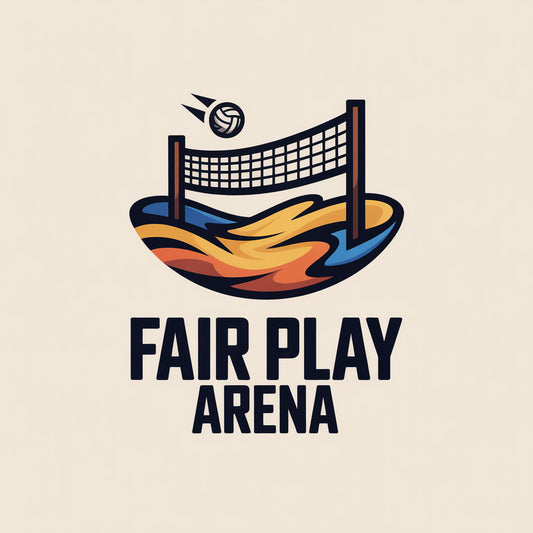 Dynamic Beach Volleyball Logo - Fair Play Arena | Sports Team & Event Branding