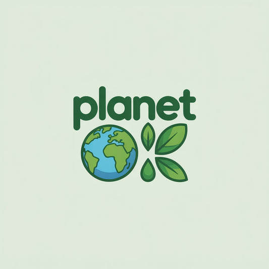 Planet OK" Eco-Friendly Logo Design - Sustainable Brand Identity