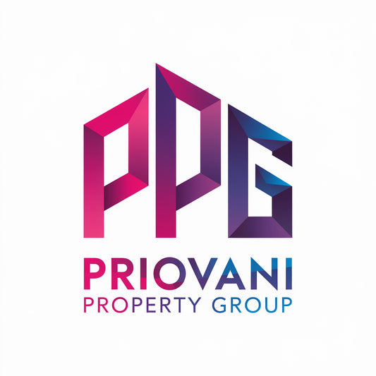 Dynamic Geometric House Logo - Modern Real Estate & Property Group Design