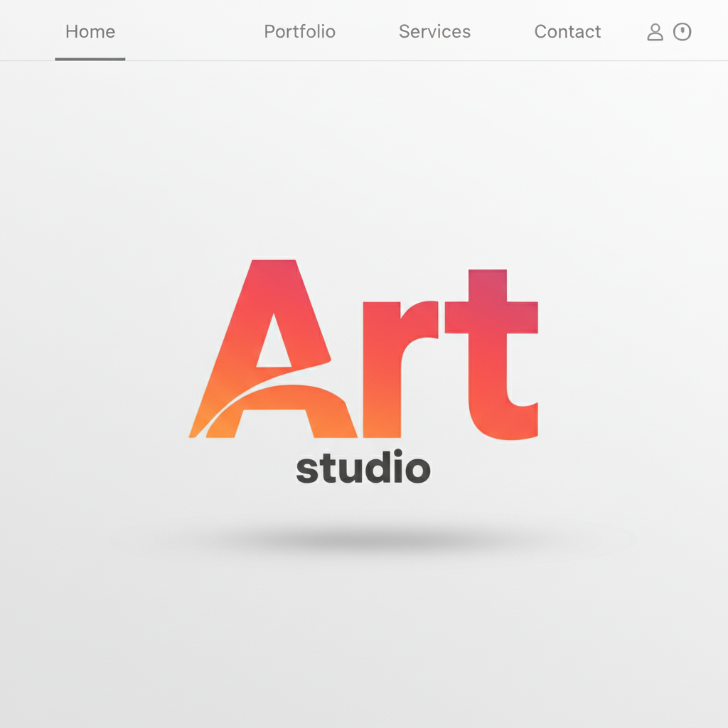 Custom "Art Studio" Modern Gradient Logo Design - Perfect for Creative Businesses