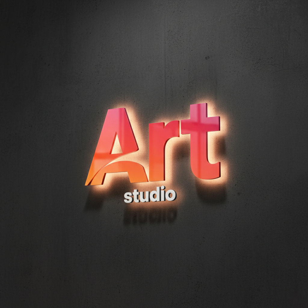 Custom "Art Studio" Modern Gradient Logo Design - Perfect for Creative Businesses
