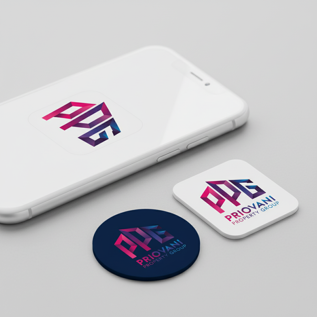 Dynamic Geometric House Logo - Modern Real Estate & Property Group Design