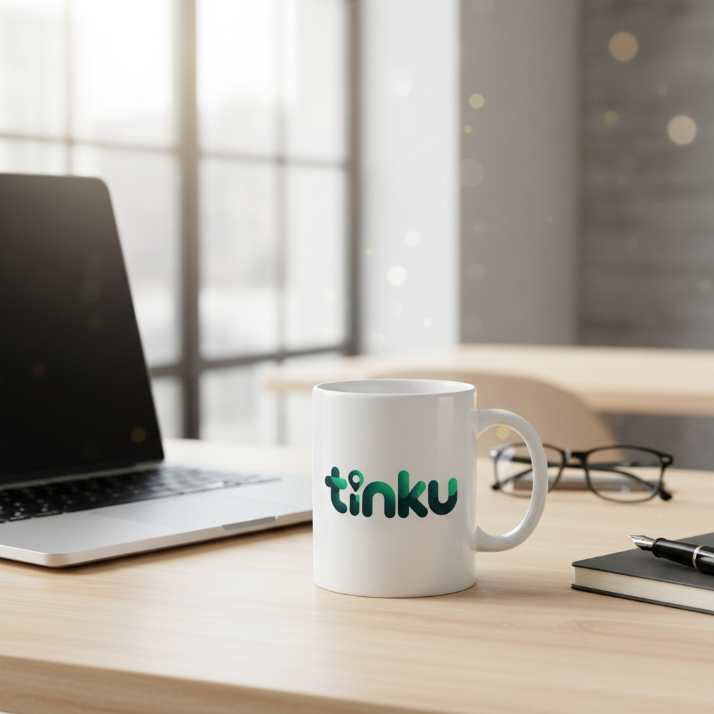 Modern Green "Tinku" Logo - Location Pin Design