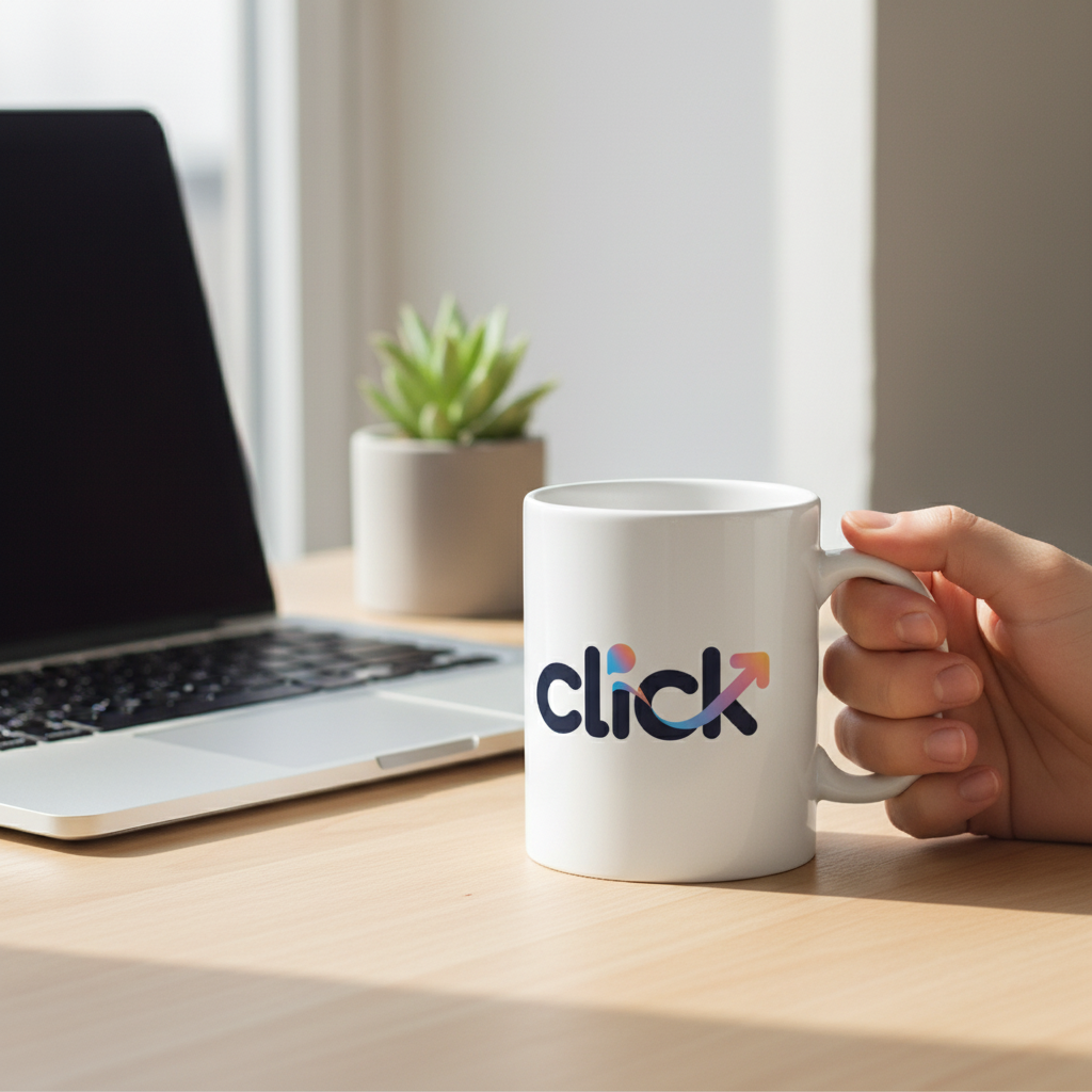 "Click" - Modern Gradient Arrow Logo for Dynamic Brands
