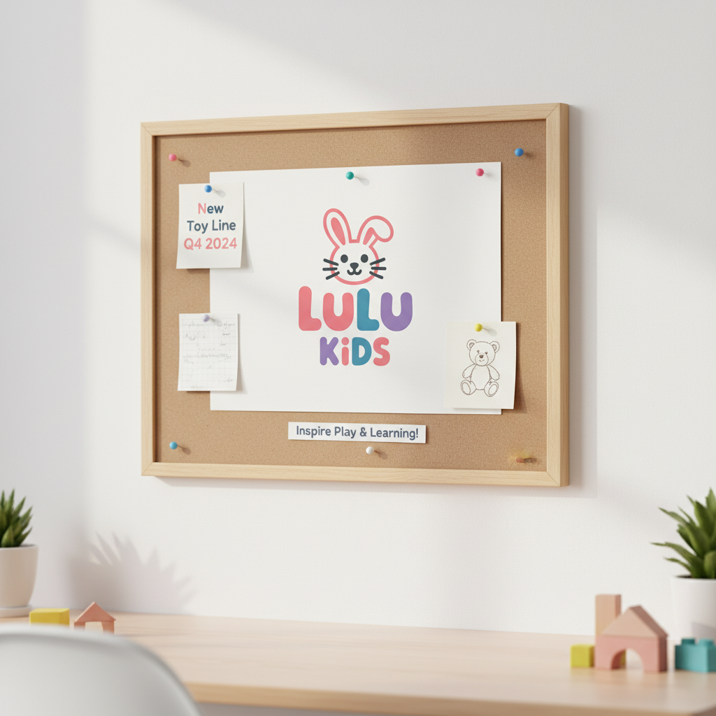 Cute Bunny Lulu Kids Logo - Playful & Whimsical Children's Brand Identity