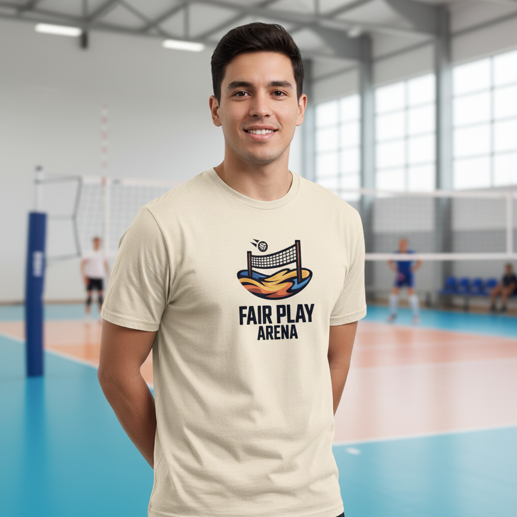 Dynamic Beach Volleyball Logo - Fair Play Arena | Sports Team & Event Branding