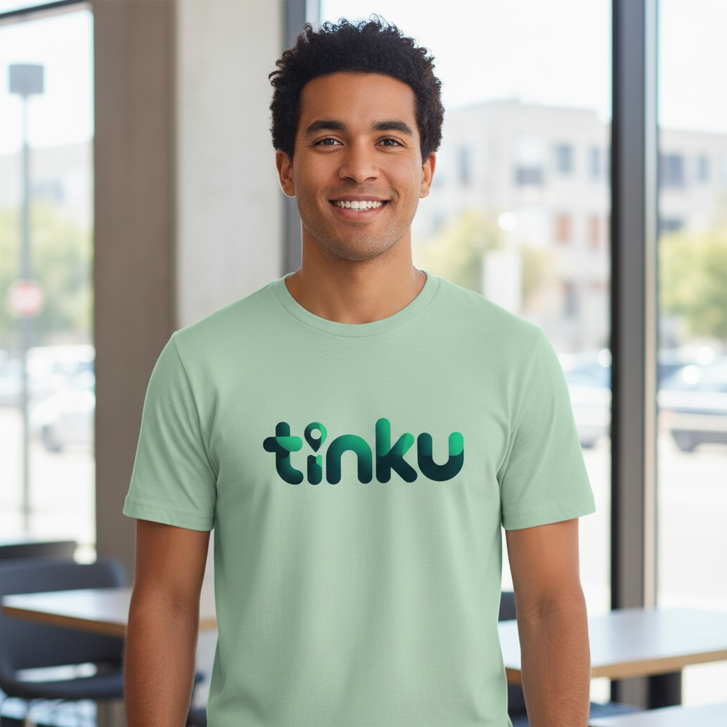 Modern Green "Tinku" Logo - Location Pin Design