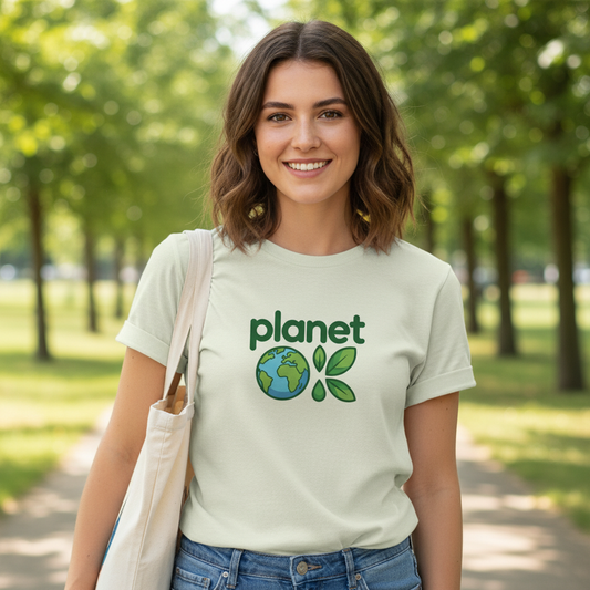 Planet OK" Eco-Friendly Logo Design - Sustainable Brand Identity