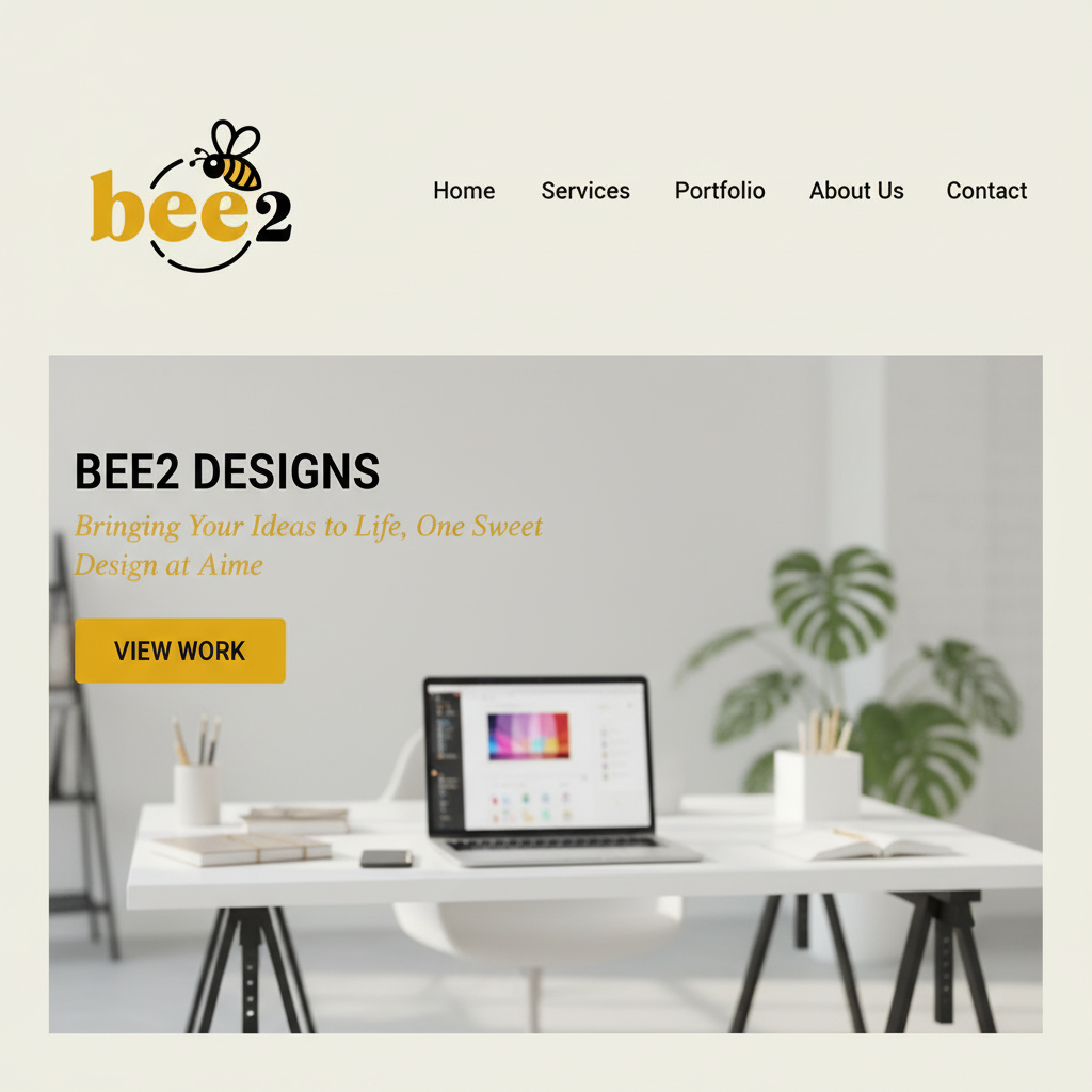 Modern Bee Logo Design | Sweet & Stylish Branding for Small Businesses