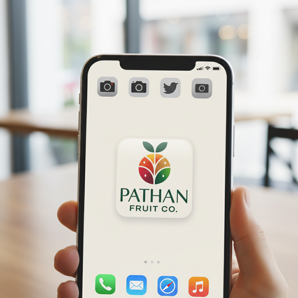 Modern Fruit Co. Logo Design - Pathan Fruit Co. - Fresh & Vibrant Branding