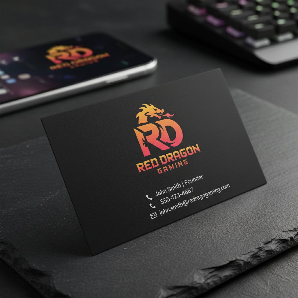Red Dragon Gaming Logo - Custom Esport & Twitch Streamer Design