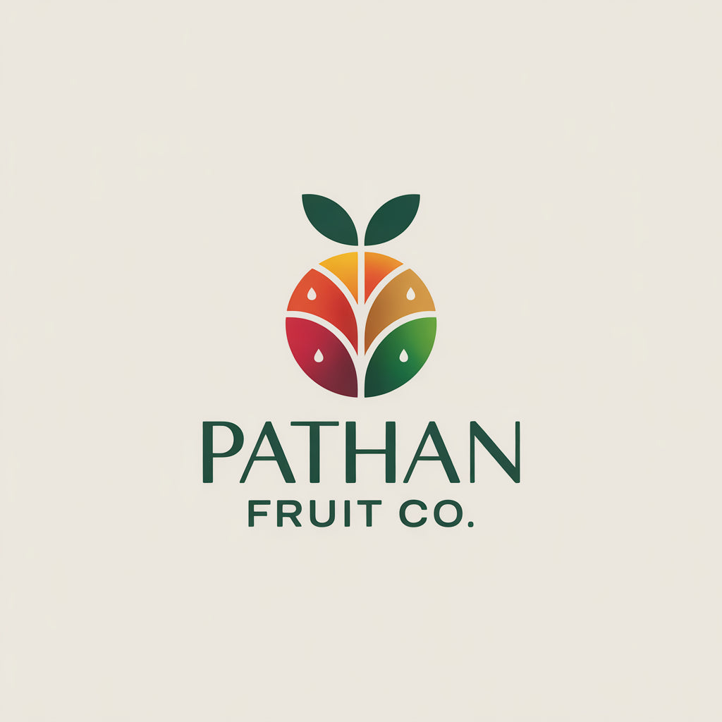 Modern Fruit Co. Logo Design - Pathan Fruit Co. - Fresh & Vibrant Branding