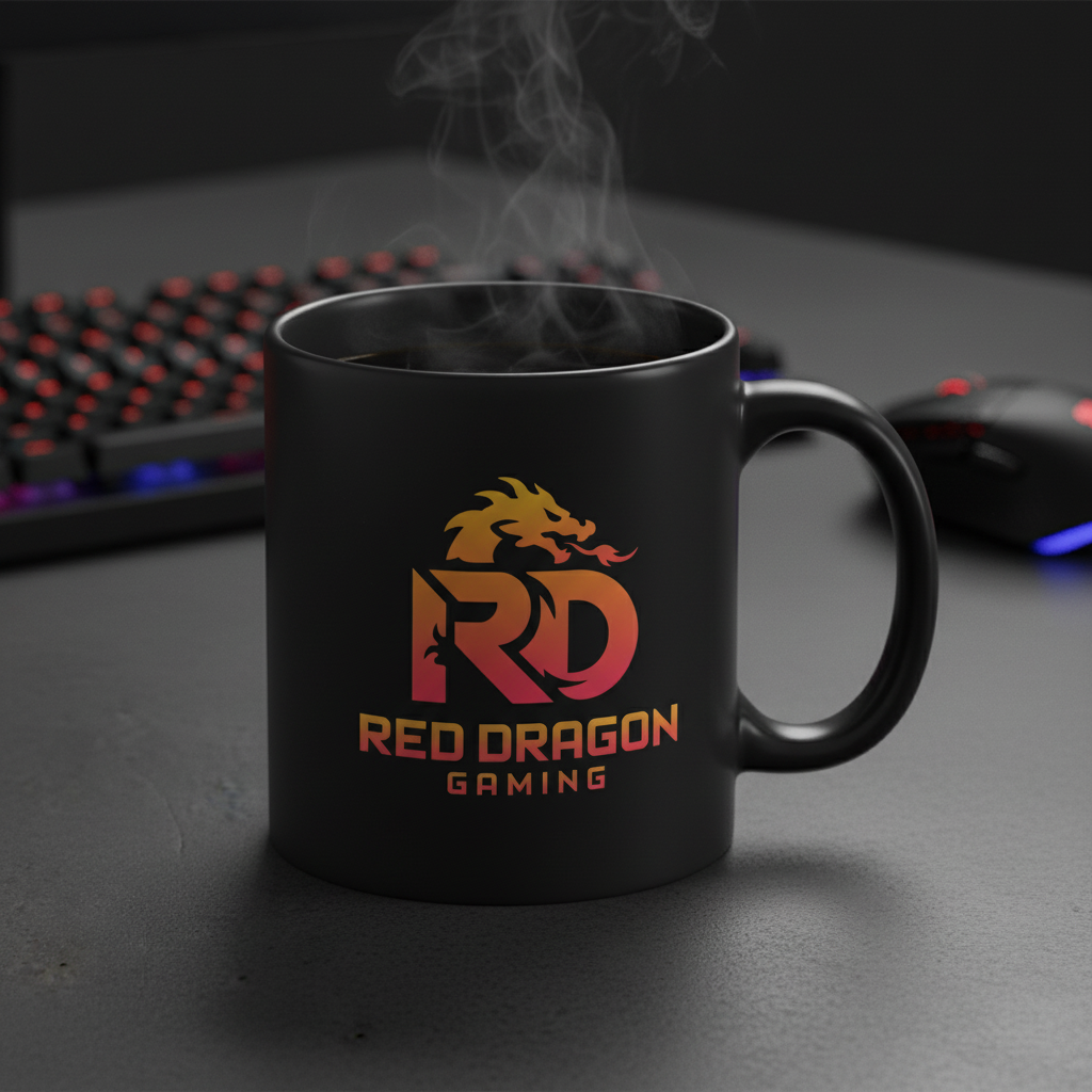 Red Dragon Gaming Logo - Custom Esport & Twitch Streamer Design